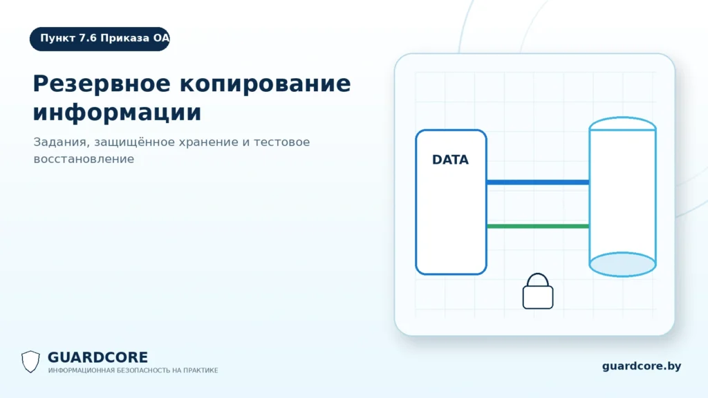 Пункт 7.6 Приказа ОАЦ № 66 — резервное копирование данных