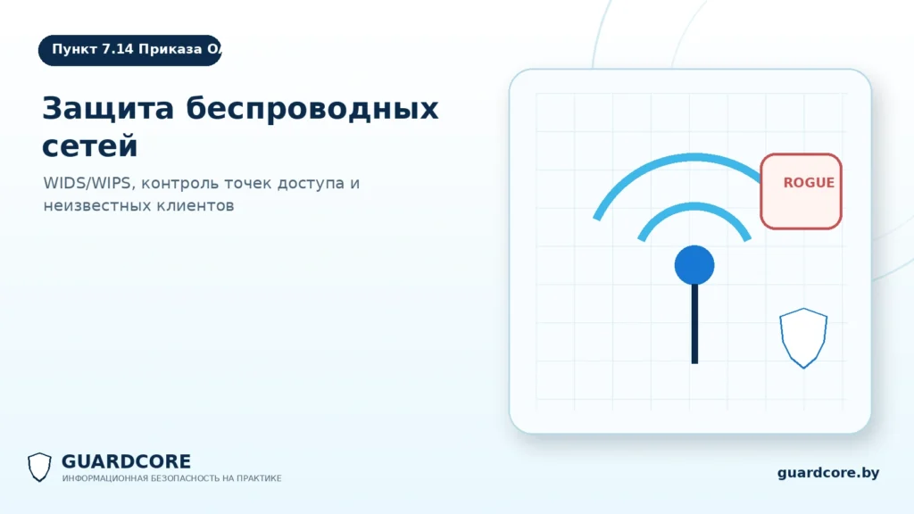 Пункт 7.14 Приказа ОАЦ № 66 — защита беспроводных сетей